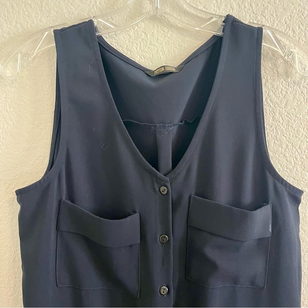 Elegant Navy Jumpsuit - Picture 3 of 7